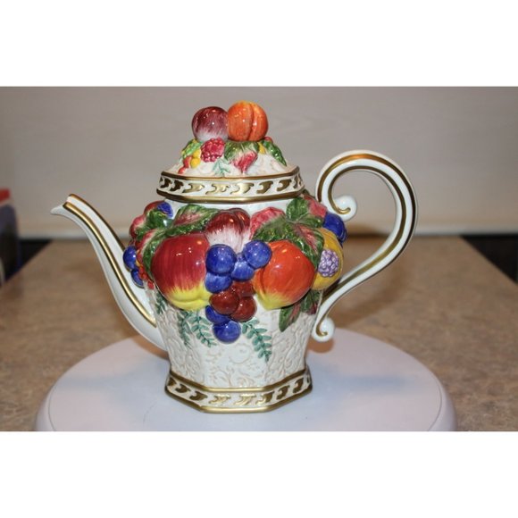 Fitz & Floyd Venezia Italia Fruit Teapot - Picture 1 of 5